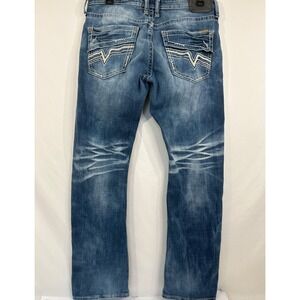 Buckle Men's Jeans Salvage Supply Company Distressed Blue Size 34L